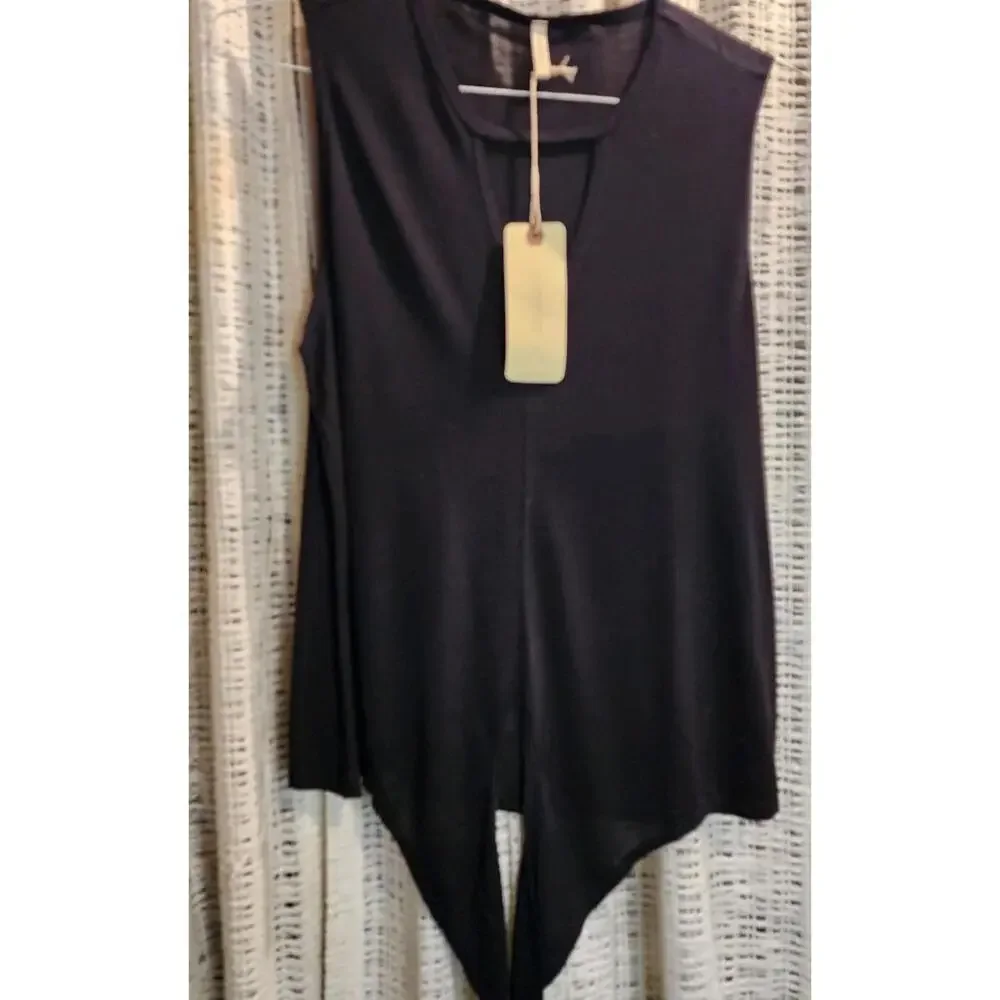 Lansston Women's Sleeveless Top with Tag - Elegant Black Design